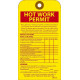 NMC RPT Hot Work Permit Tag, 7.50" x 4", Unrippable Vinyl, 25/Pk