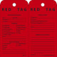 NMC RPT177 Red Tag 5S, 6" x 3", Unrippable Vinyl, 25/Pk