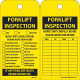 NMC RPT181 Forklift Inspection Tag, 6" x 3", Unrippable Vinyl, 25/Pk