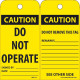NMC RPT-174 Caution, Do Not Operate Tag, 6" x 3", Unrippable Vinyl, 25/Pk