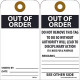 NMC RPT Out Of Order Tag, 6" x 3", Unrippable Vinyl, 25/Pk