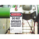 NMC RPT2CST Danger, Do Not Operate Maintainance Tag, 6" x 3", Synthetic Paper w/ 1 Top Center Hole, Zip Ties Included, 25/Pk