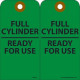 NMC RPT Full Cylinder Ready For Use Tag, 6" x 3", Unrippable Vinyl, 25/Pk