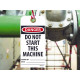 NMC RPT7CST Danger, Do Not Start This Machine Tag, 6" x 3", Synthetic Paper w/ 1 Top Center Hole, Zip Ties Included, 25/Pk