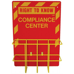 NMC RTK3 Right To Know Compliance Center, w/ Back Board & Rack Only, 20" x 14"