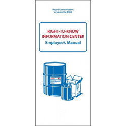 NMC RTK32 GHS Right To Know Information Center Employee's Manual, w/ Card Insert, 8.50" x 4", 10/Pk