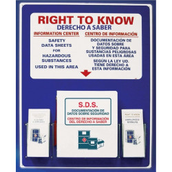 NMC RTK4BI Right-To-Know Information Center (Bilingual), Binder & 10 Manuals, 30" x 24"