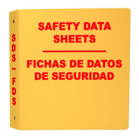 NMC RTK61BI Safety Data Sheet Binder (Bilingual), Yellow, 11" x 8.50"