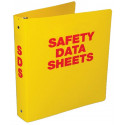 NMC RTK63C Safety Data Sheet Binder, Yellow, 3/16" Hole Top Center Of Binder