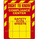 NMC RTK64 Right To Know Compliance Center, Backboard, Rack, Binder, Chain, 20" x 16"