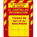 NMC RTK64SP Right To Know Center (Spanish), Rack, Binder, Chain, Backboard, 20" x 16"