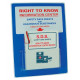 NMC RTK7 Right To Know Center (Mini) w/ SDS Binder (RTK21) In Clear Pocket, 24" x 18"