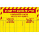NMC RTK82 Right To Know Center, 20" x 31", 2 Baskets, Red On Yellow
