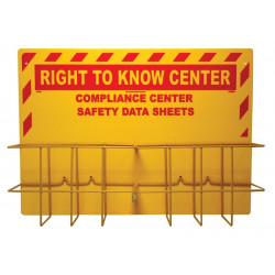 NMC RTK85 Right To Know Center w/ Backboard, 2 Racks & Mounting Hardware (No Binders), 20" x 31"