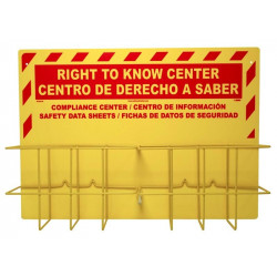 NMC RTK85BI Right To Know Center (Bilingual) w/ Backboard, 2 Racks & Mounting Hardware (No Binders), 20" x 28"
