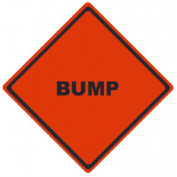 NMC RU Bump, Traffic Roll-Up Sign