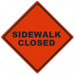 NMC RU Sidewalk Closed, Traffic Roll-Up Sign
