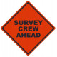 NMC RU Survey Crew Ahead, Traffic Roll-Up Sign