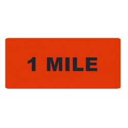 NMC RU 1 Mile, Roll-Up Sign Overlay, 8" x 22"