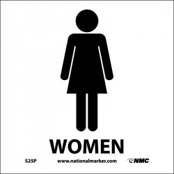 NMC S25 Women Sign w/Graphic, 7" x 7"