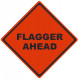 NMC RU Flagger Ahead, Traffic Roll-Up Sign