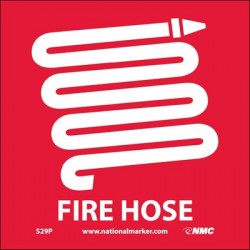 NMC S29 Fire Hose Sign w/Graphic, 7" x 7"
