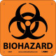 NMC S52 Biohazard Sign w/Graphic, 7" x 7"