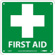 NMC S53 First Aid Sign w/ Graphic, 7" x 7"