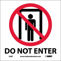 NMC S56 Do Not Enter Sign w/Graphic, 7" x 7"