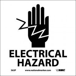 NMC S62 Electrical Hazard Sign w/ Graphic, 7" x 7"