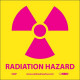 NMC S68 Radiation Hazard Sign w/ Graphic, 7" x 7"