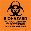 NMC S71AP Biohazard Label (Graphic), 4" x 4", Adhesive Backed Vinyl, 5/Pk