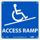 NMC S72 Access Ramp Sign w/ Graphic, 7" x 7"
