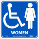 NMC S74 Women Sign w/ Graphic, 7" x 7"