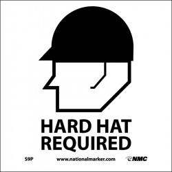 NMC S9 Hard Hat Required w/Graphic, 7" x 7"