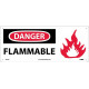 NMC SA103 Danger, Flammable Sign w/Graphic, 7" x 17"