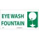 NMC SA115 Eye Wash Fountain Sign w/ Graphic, 7" x 17"