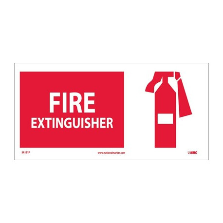 NMC SA121 Fire Extinguisher Sign w/ Graphic, 7" x 17"