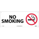 NMC SA124 No Smoking Sign w/Graphic, 7" x 17"