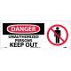 NMC SA136 Danger, Unauthorized Persons Keep Out Sign w/ Graphic, 7" x 17"