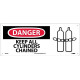 NMC SA164 Danger, Keep All Cylinders Chained Sign w/ Graphic, 7" x 17"