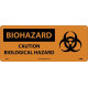 NMC SA52 Biohazard, Caution Biological Hazard Sign w/ Graphic, 7" x 17"