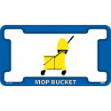 NMC SB14 Mop Bucket, Floor Sign, 10" x 20", Non-Skid Smooth Adhesive Backed Vinyl