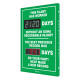 NMC SCK120 Digi-Day Electronic Safety Scoreboard: This Plant Has Worked _ Days, 28" x 20", Aluminum