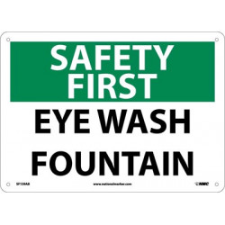 NMC SF159 Safety First, Eye Wash Fountain Sign, 10" x 14"