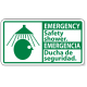 NMC SFA4 Emergency, Safety Shower Sign - Bilingual, 10" x 18"