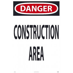 NMC SFS105 Danger, Construction Area Sign, 36" x 24"