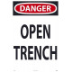 NMC SFS107 Danger, Open Trench Sign, 36" x 24"