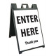 NMC SFS114 Enter Here Thank You Sign, 36" x 24", Corrugated Plastic 0.166