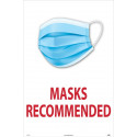 NMC SFS121 Mask Recommended Sign, 36" x 24", Corrugated Plastic 0.166
